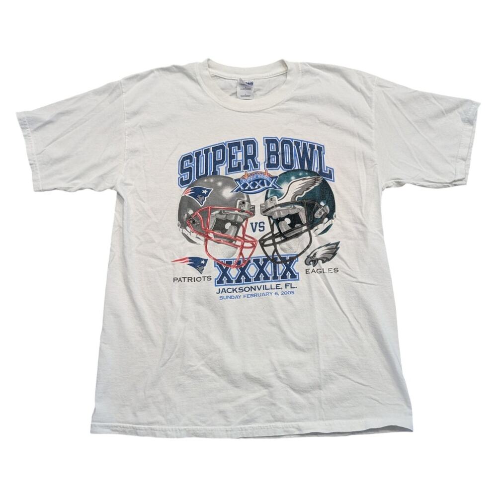 2005 Superbowl XXXIX Patriots vs. Eagles Short Sleeve T Shirt